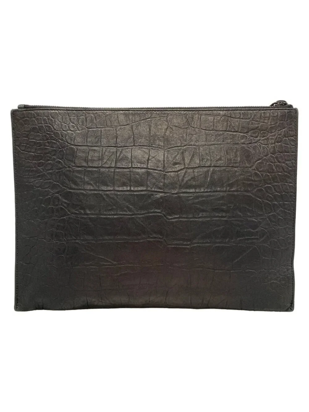 ★SOLD★ Saint Laurent Paris Clutch Black Embossed Leather - Picture 3 of 12